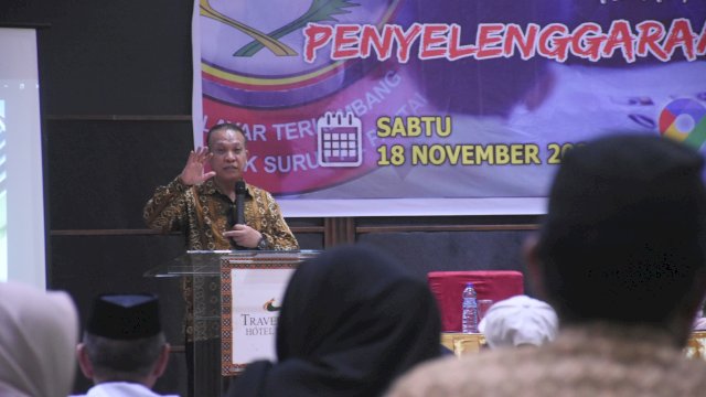 Anggota DPRD Makassar, Hasanuddin Leo sosialisasikan Perda Penyelenggaraan Pendidikan, di Hotel Travellers Phinisi, Jalan Lamadukelleng Buntu, Sabtu (18/11/2023). 