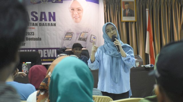 Ketua Komisi D Sulsel, Andi Rachmatika Dewi melaksanakan monitoring APBD Sulsel, di Kelurahan Tompo Balang, Kecamatan Bontoala, Kamis (23/11/2023).