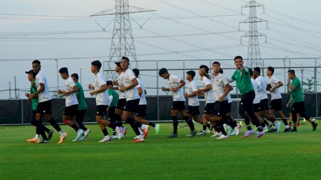Latihan para pemain Timnas U-17 Indonesia jelang melawan Panama. (PSSI)