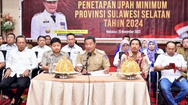 UMP Sulsel Rp3.434.298, Pj Gubernur Akomodir Pekerja di Atas Setahun Harus Digaji Skala Upah