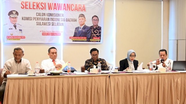 Seleksi Calon Anggota KPID Sulsel, 21 Peserta Lolos ke Tahap Uji Kepatutan dan Kelayakan