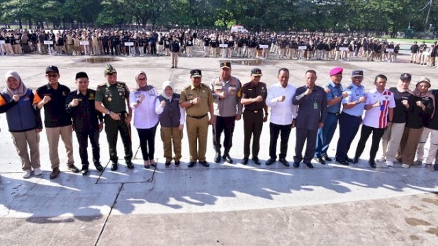 Apel Siaga Bawaslu se-Sulsel, Pj Gubernur Bahtiar Ajak Semua Stakeholder Wujudkan Pemilu Damai