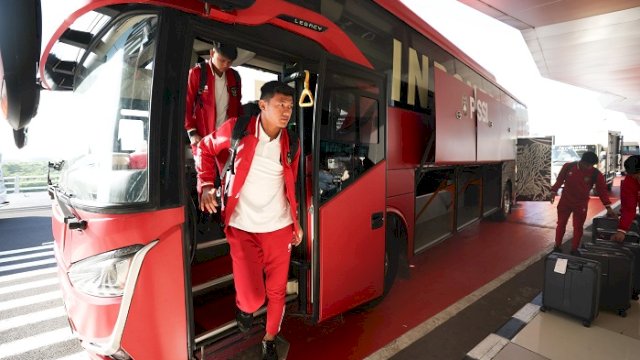 Para pemain Timnas Indonesia berangkat ke Turki untuk mengikuti pemusatan latihan (TC) jelang Piala Asia. (pssi)