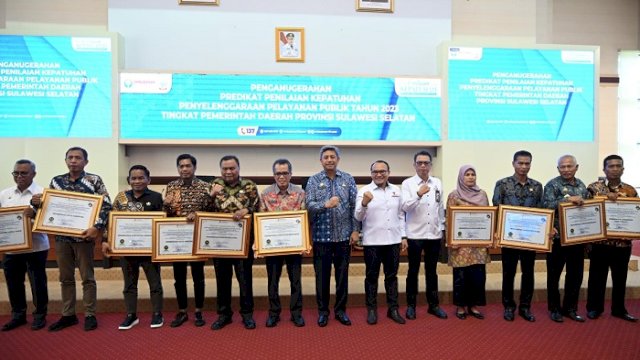 16 Kabupaten/Kota di Sulsel Zona Hijau Penilaian Kepatuhan Penyelenggaraan Pelayanan Publik