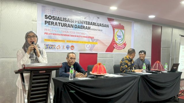 Anggota DPRD Makassar, Budi Hastuti sosialisasi Pelayanan Kesehatan di Kota Makassar, di Hotel Royal Bay, Kamis (1/2/2024).