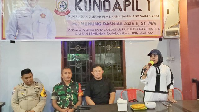 Anggota DPRD Makassar, Nunung Dasniar melaksanakan Kundapil, di Atrium Coffee, Jl BTP, Kelurahan Katimbang, Kecamatan Biringkanaya, Jumat (2/2/2024).