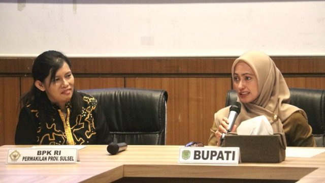 Bupati Luwu Utara, Indah Putri Indriani saat entry meeting BPK RI.