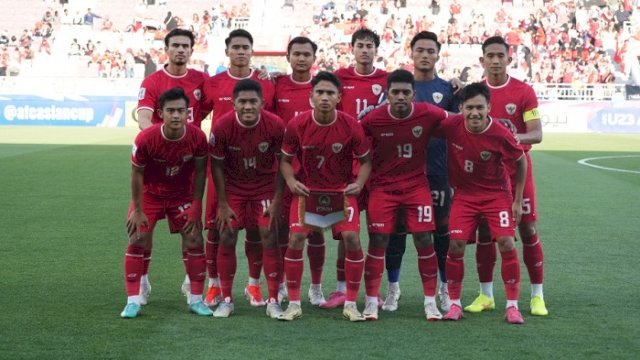 Timnas U-23 Indonesia akan menghadapi Yordania U-23 di Stadion Abdullah bin Khalifa, Doha, Minggu (21/4). (PSSI)