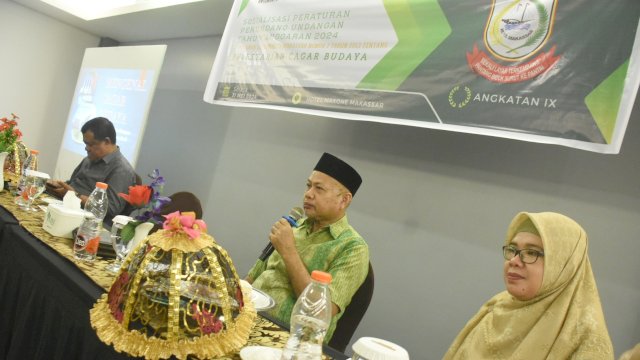 Anggota DPRD Makassar, Abdul Wahid sosialisasi Pelestarian Cagar Budaya, di Hotel MaxOne Makassar, Selasa (21/5/2024).