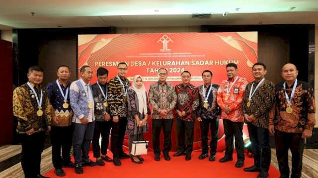 Menkumham Resmikan 33 Desa/Kelurahan Sadar Hukum di Sulsel, 12 Diantaranya di Makassar