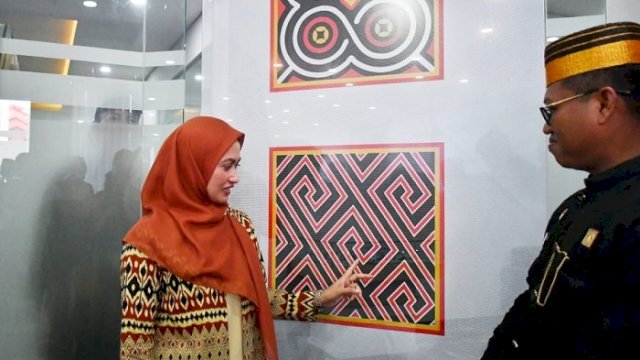 Ada Motif Tenun Rongkong di Gedung Baru Kemenkumham Sulsel