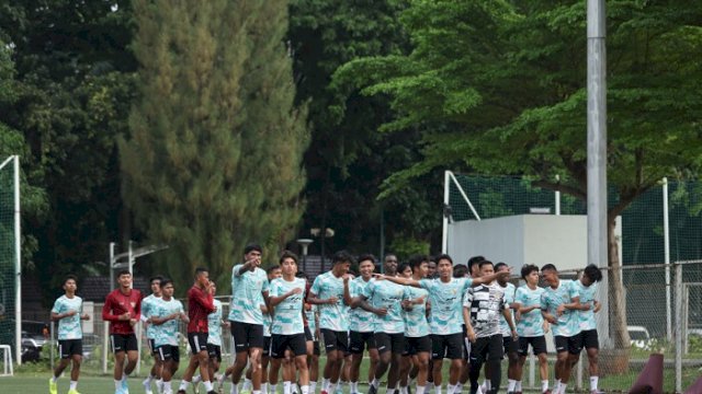 Pemain timnas Indonesia U-19 menjalani latihan. (Dok. PSSI)