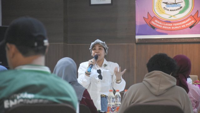 Anggota DPRD Makassar, Nunung Dasniar sosialisasi Pembinaan Anak Jalanan, Gelandangan, Pengemis dan Pengamen, di Hotel Grand Maleo Makassar, Selasa (6/8/2024).