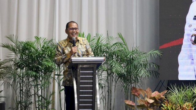 Walikota Makassar Moh Ramdhan Pomanto saat Rakernas Ikatek Unhas, Sabtu (3/8/2024).
