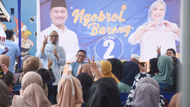 Wakil Wali Kota Makassar, Rezki Mulfiati Lutfi bersama Ketua DPRD Makassar, Supratman silaturahmi bersama Warga Dampang Bira, Kecamatan Manggala, Selasa (8/10/2024).