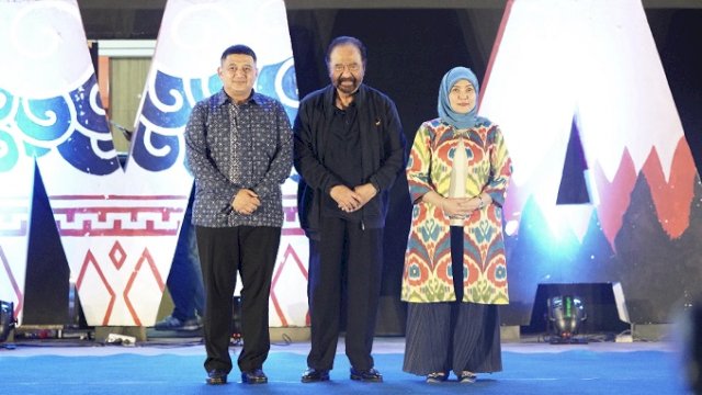 Munafri-Aliyah Kompak Sambut Surya Paloh dan Elite NasDem di Makassar