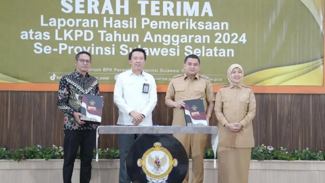 Ketua DPRD Makassar Turut Hadir dalam Acara Serah Terima LHP dan LKPD 2024