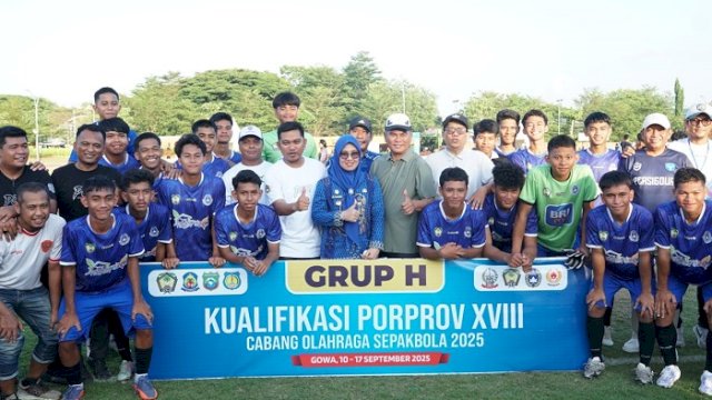 Tim sepak bola Kabupaten Gowa lolos dalam Pekan Olahraga Provinsi (Porprov) Sulawesi Selatan Tahun 2026 mendatang.