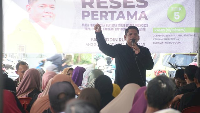 Anggota DPRD Makassar, Fasruddin Rusli serap aspirasi warga Buakana, Kamiz (16/10/2025).
