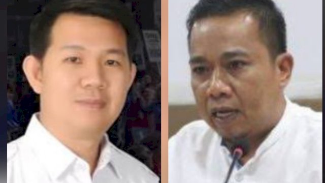 Ketua dan Sekretaris Gerindra Kota Makassar, Eric Horas-Kasrudi