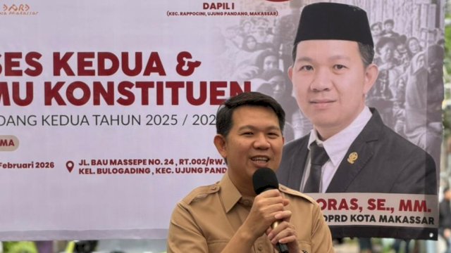 Wakil Ketua DPRD Makassar, Eric Horas serap Aspirasi Warga saat Reses Kedua Tahun Sidang 2025/2026, Kamis (12/2/2026).