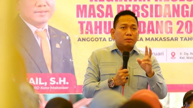 Anggota DPRD Kota Makassar, Ismail, S.H, menggelar Reses Kedua Masa Persidangan Kedua Tahun Sidang 2025/2026 di Jalan Datuk Ditiro I, RT 01/RW 03, Kelurahan La&rsquo;latang, Kamis (12/2/2026).