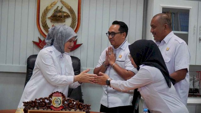 Wakil Walikota Makassar, Aliyah Mustika Ilham, menerima audiensi dari Balai Harta Peninggalan Makassar, di Ruang Rapat Wakil Wali Kota Makassar, Rabu (18/2/2026).