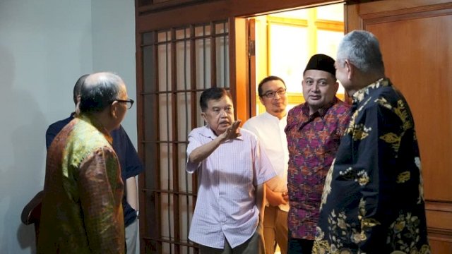 Munafri&ndash;Melinda Sowan ke JK, Rawat Silaturahmi di Momentum Idulfitri