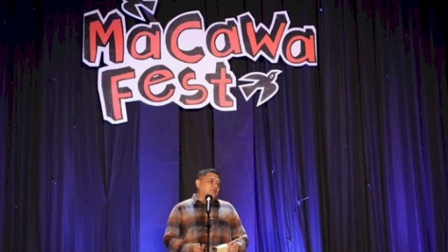 Walikota Makassar Munafri Arifuddin menghadiri Macawa Fest di Gedung Balai Prajurit M. Yusuf, Sabtu malam (11/4/2026). ()