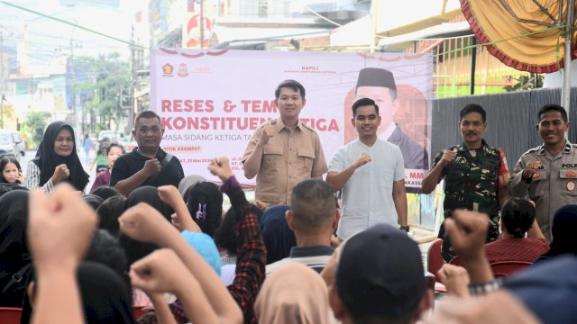 Wakil Ketua DPRD Makassar, Eric Horas serap aspirasi warga saat reses di Jalan Gunung Lompobattang, RT 3 RW 2, Kelurahan Pisang Utara, Kecamatan Ujung Pandang, Jumat (22/5/2026).