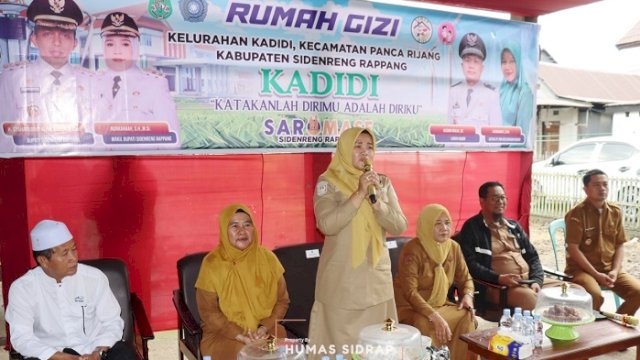 Percepat Penurunan Stunting, Wabup Sidrap Resmikan Rumah Gizi dan Posyandu di Kadidi