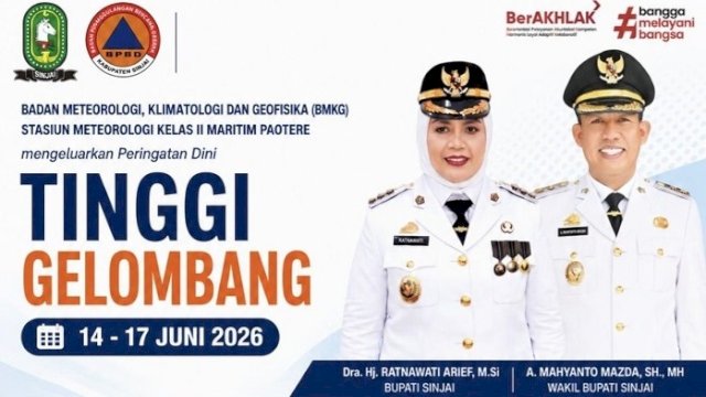 BMKG Keluarkan Peringatan Dini, Bupati Sinjai Minta Nelayan dan Warga Pesisir Waspada