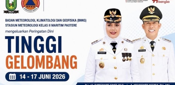 BMKG Keluarkan Peringatan Dini, Bupati Sinjai Minta Nelayan dan Warga Pesisir Waspada