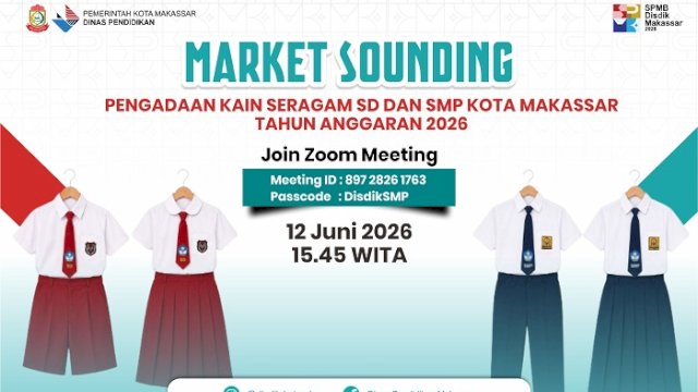 Disdik Makassar Gelar Market Sounding Pengadaan Kain Seragam SD-SMP